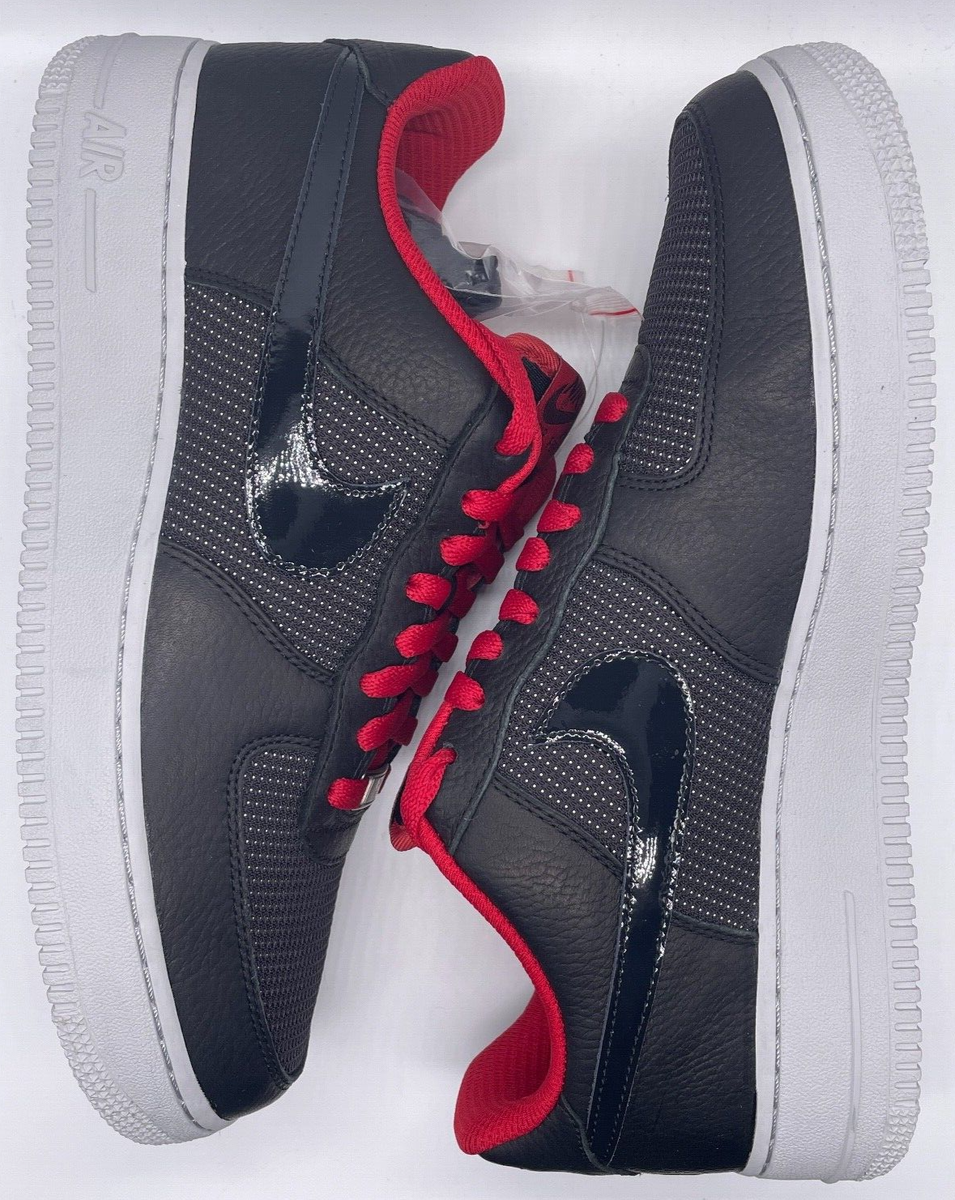 Nike Air Force 1 Low Premium Black Red Grey 318775-002 Size 9 