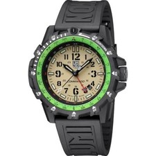 Orologio Uomo Luminox Commando Raider Bussola Quadrante Beige Cinturino Gomma Nero 3321