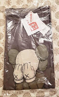 KAWS x Uniqlo Passing Through Tee Grey Color T-shirt Size X