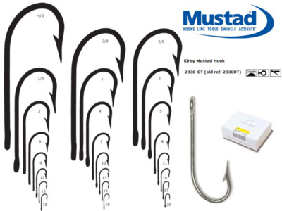 Ganci Da Pesca MUSTAD Sea Kirby 2330-DT – Punta Offset E Anello, Scegli Quantità E Taglia