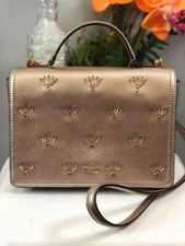 NWT KATE SPADE Medium Maisie Patterson Dr Embellished Metallic Blush Crossbody
