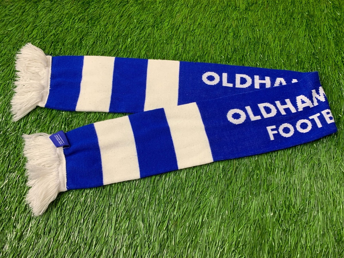 OLDHAM ATHLETIC ENGLAND rare FOOTBALL SOCCER FAN SCARF
