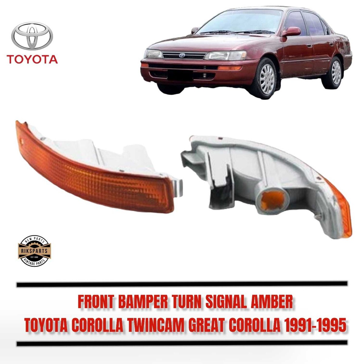 For TOYOTA COROLLA 1991-1995 AE100 AE101 BUMPER LIGHTS TURN SIGNAL