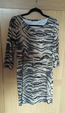 Lovely ladies size 14 animal print stretch bodycon mini dress