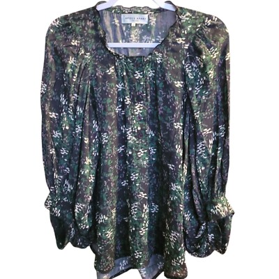 Apiece Apart size 4 Mitte Top AQUA Di Fiore Green Multicolor Blouse Women's Top