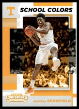 2019-20 Panini Contenders Draft Picks School Colors Admiral Schofield Tennessee
