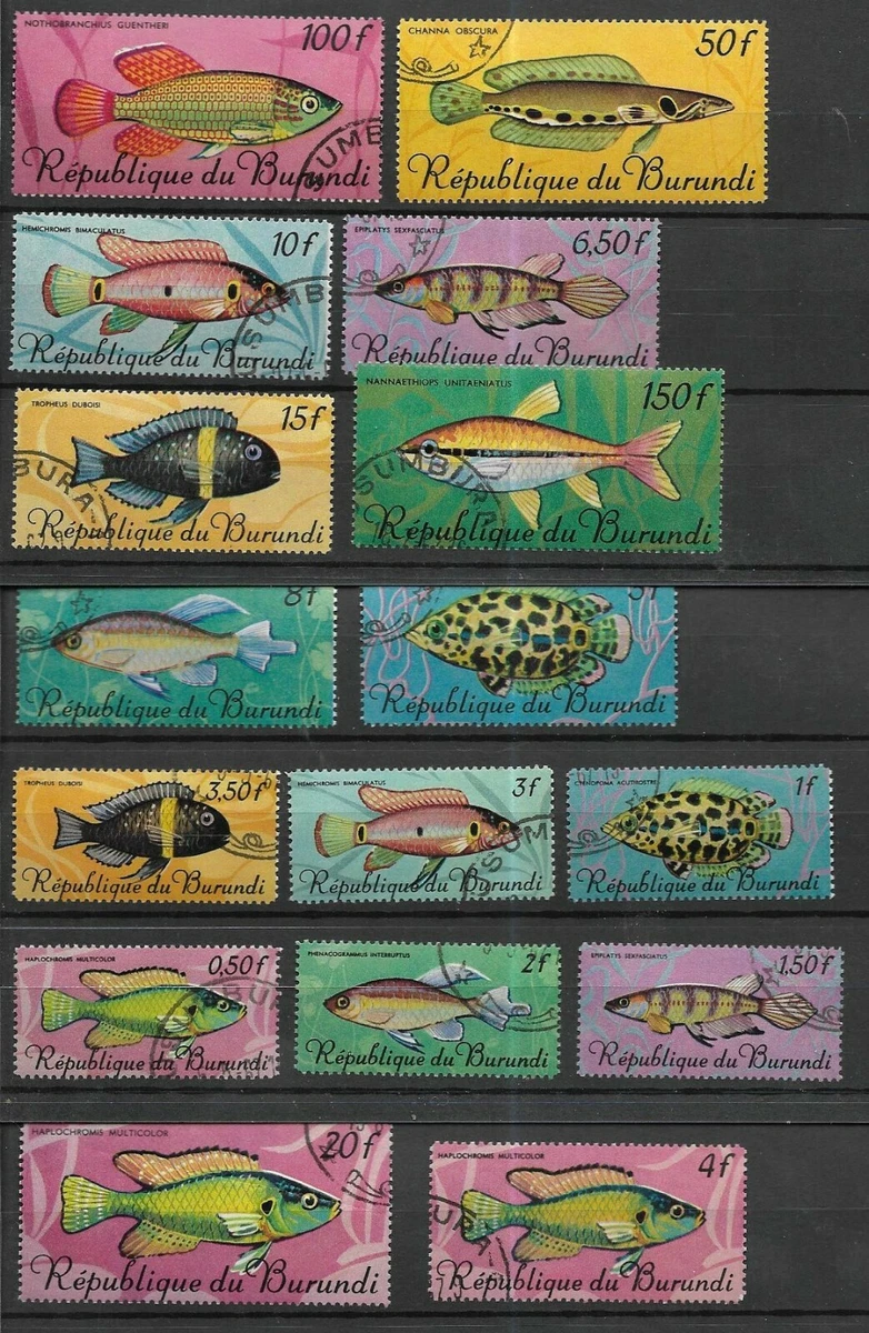 100 Timbres Collection Sur Thème Poisson Et Animaux Aquatiques - Pour Collectionneurs - 3