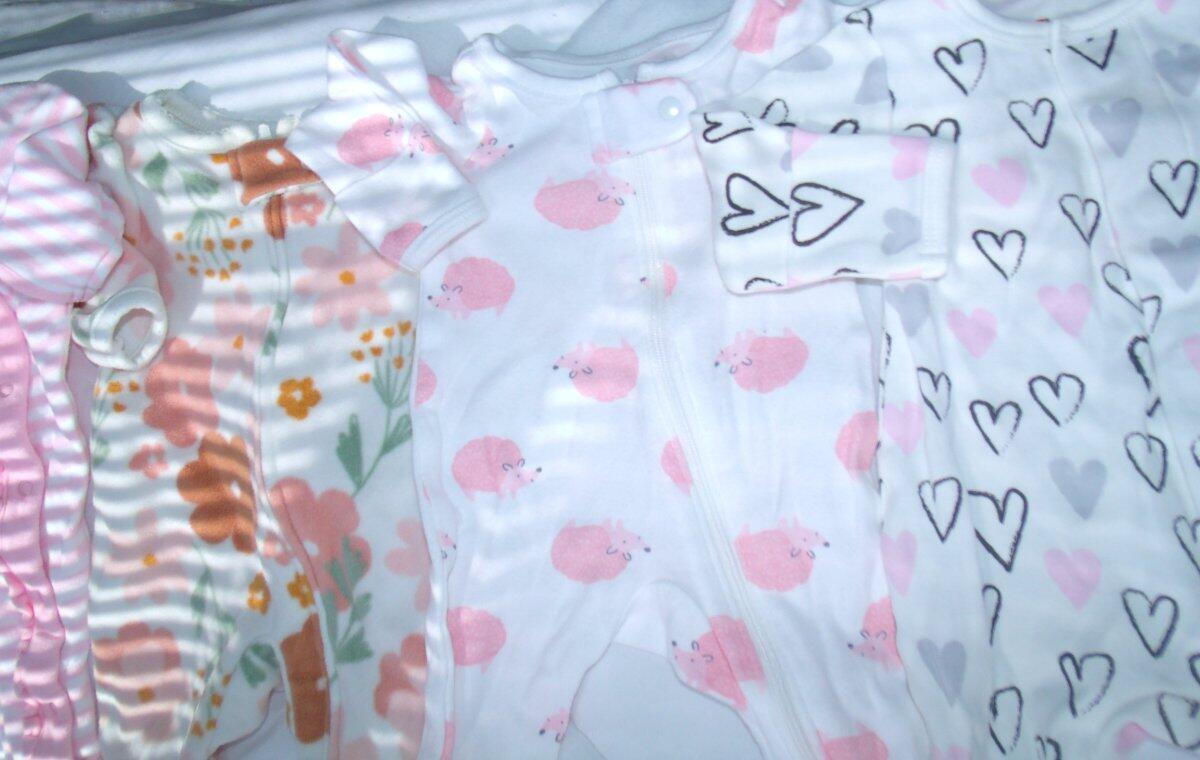 PREEMIE Baby Girl Clothes Lot OnePiece Sleepers Clothes Bundle Falak