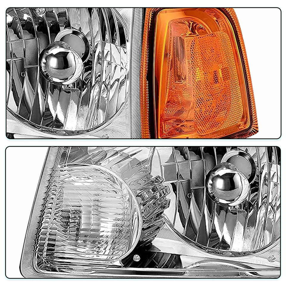 Faros de señalización de esquina ámbar con carcasa cromada para Ford Ranger 2001-2011 Foto 4 de 4