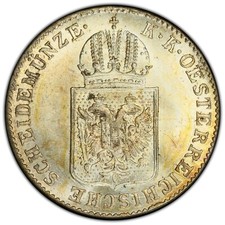 1848 6 Kr Austria Pcgs Ms 63 Only 1 Graded Finer Original!!!