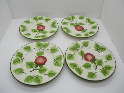 4 Studio Nova Garden Buffet Apple Motif 8'' Plates