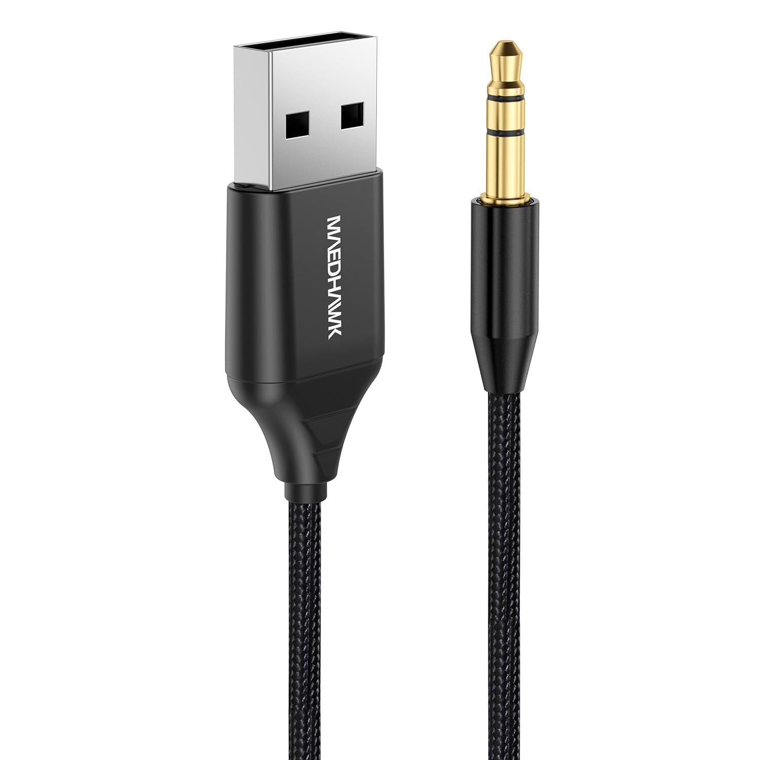 MaedHawk Bluetooth Car Receiver Adapter with USB and Aux Connectivity