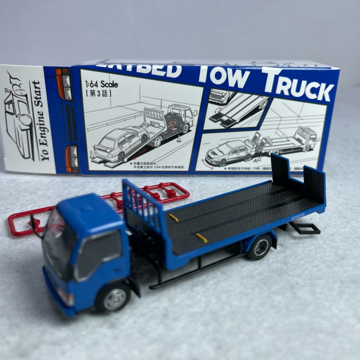 1/64 YES X Peako Isuzu Flatbed Tow Truck Blue Initial D | eBay