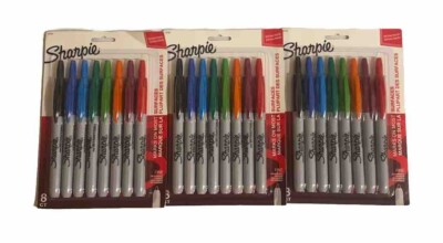 24 Sharpie Retractable Permanent Marker, Fine Bullet Tip, Assorted Colors