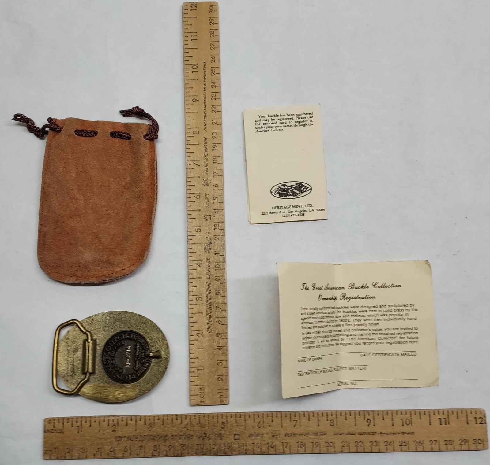 как выглядит 1881 EL PASO DEL NORTE - BUCKLE - REGISTERED COLLECTION - SOLID BRASS - numbered фото