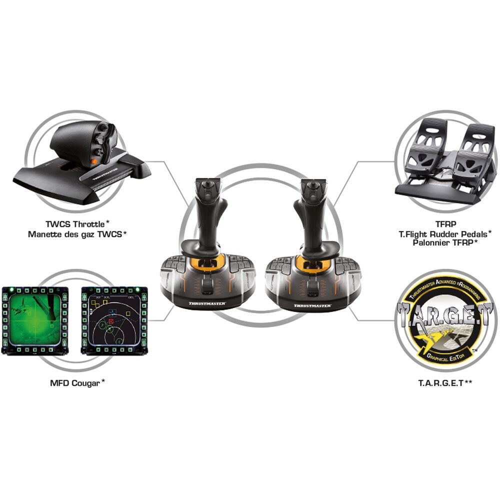 Thrustmaster T.16000M FCS Space Sim Duo Flight Sticks for PC | eBay