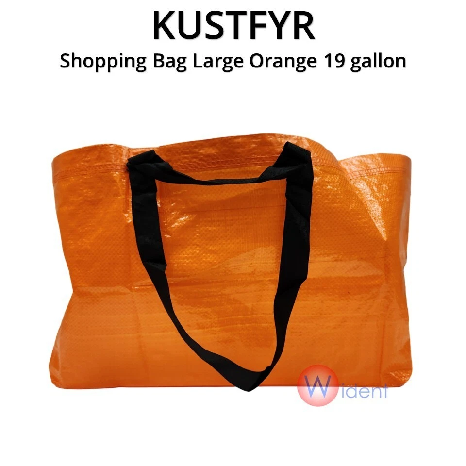 IKEA KUSTFYR Shopping Bag Large Orange 19 gallon