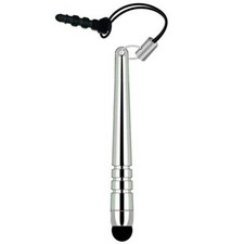 For iPhone XS SE 11 12 13 Pro Max - SILVER STYLUS TOUCH PEN ALUMINUM COMPACT