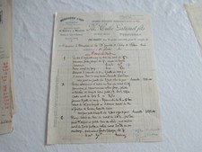 BRIEF KOPF SCHREINEREI D ART CULIE GATUMEL PERPIGNAN ERINNERUNG 1930