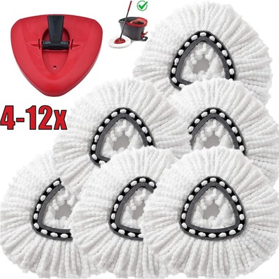 4x Replacement Microfiber Mop HEAD For O-Cedar Spin Mop Easy Clean Wring Refill
