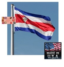 USA Made COSTA RICA Rican FLAG 3x5 foot Super-Poly Indoor/Outdoor Banner