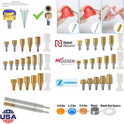 US Overdenture Locator Tapered Abutment for Hiossen Nobel Zimmer Retention Caps