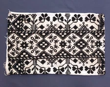 Antique Romanian Saxon wool embroidery textile pillowcase old German patterns