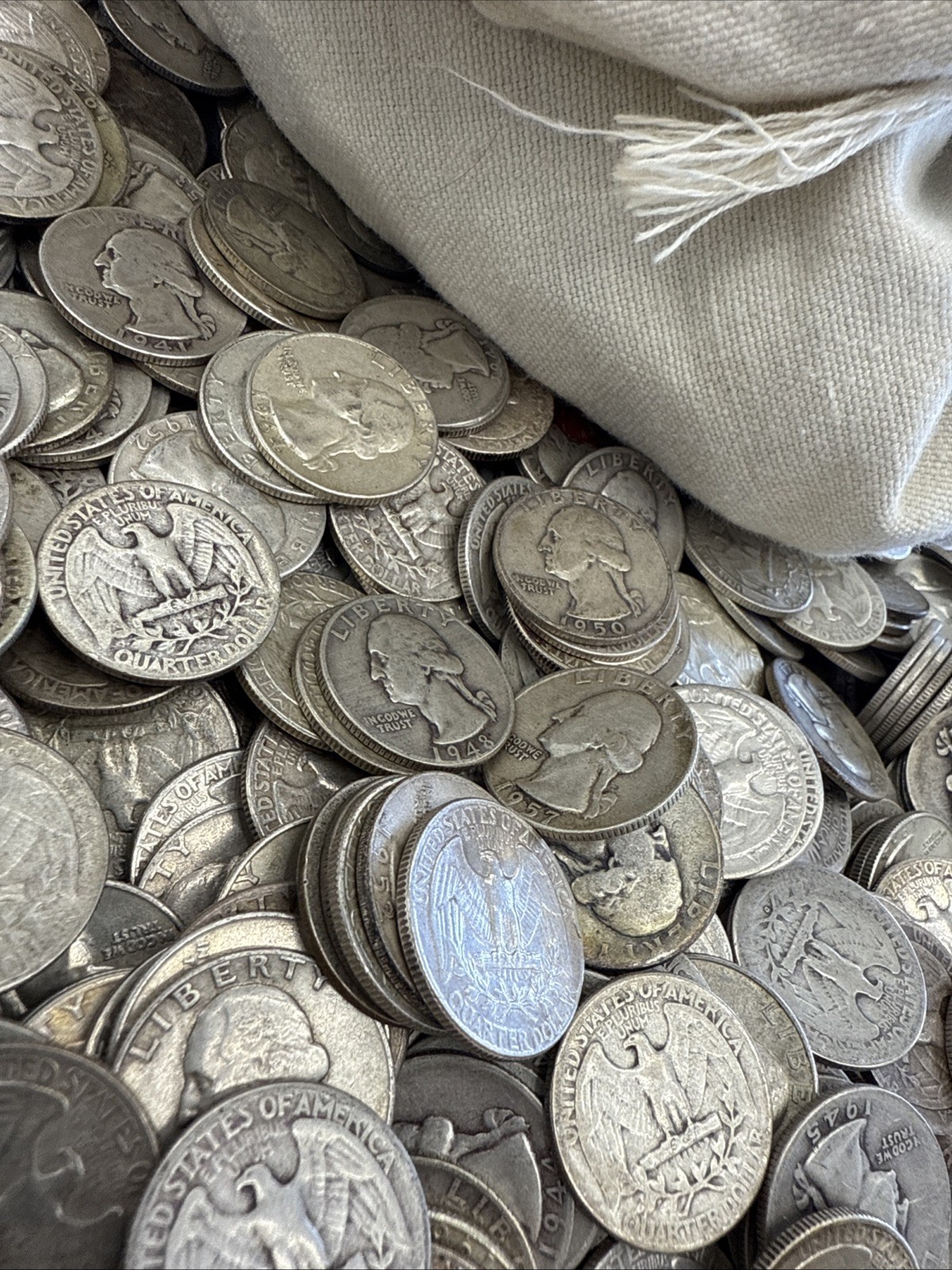 90% Silver Quarters - $100 Face Value Bag— A Total Of 400 Coins