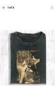 Gildan Tee Funny Cat T-shirt, Retro Cat Tattoo Meme, Funny, Parody Shirt