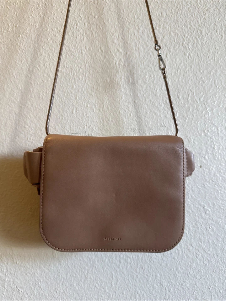 AllSaints Kita Women's Cherry Oak Leather Crossbody Shoulder Bag - Image 2 of 4