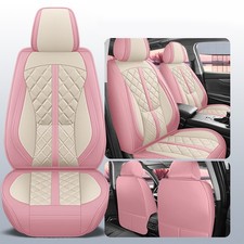 Pu Leather Car Seat Covers Waterproof With Built-in Lumbar Support For Suv Sedan