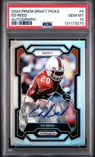 2024 PANINI PRIZM DRAFT PICKS AUTO #5 ED REED PSA 10