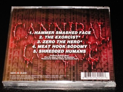 Cannibal Corpse Hammer Smashed Face CD 2025 Reissue Back On Black