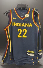 NWT! WNBA Indiana Fever #22 Caitlin Clark Dri-fit Heat Press Navy Jersey S-3XL!