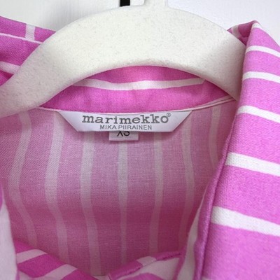 Marimekko Jokapoika Pink Stripe Button Down Shirt XS | eBay