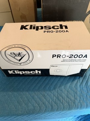 Klipsch PRO-200A 2 Channel Amplifier 100W x 2 / 200W Bridged Open Box