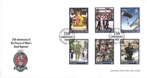2017 Guernsey 25th Anniv of the Princess of Wale's Regiment First Day Cover