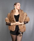 8946 NEW GLAMOROUS REAL BLUE FOX FUR COAT LUXURY FUR JACKET STOLE BEAUTIFUL LOOK