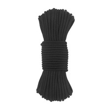 Static Climbing Rope 6mm Accessory Cord Rope,for Arborist Tree, 20FT 6M Black
