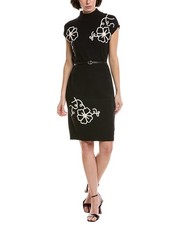 T Tahari Embroidery Jersey Shift Dress Women's