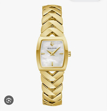 Bulova Womens Classic Gold Tone Bracelet Rect...