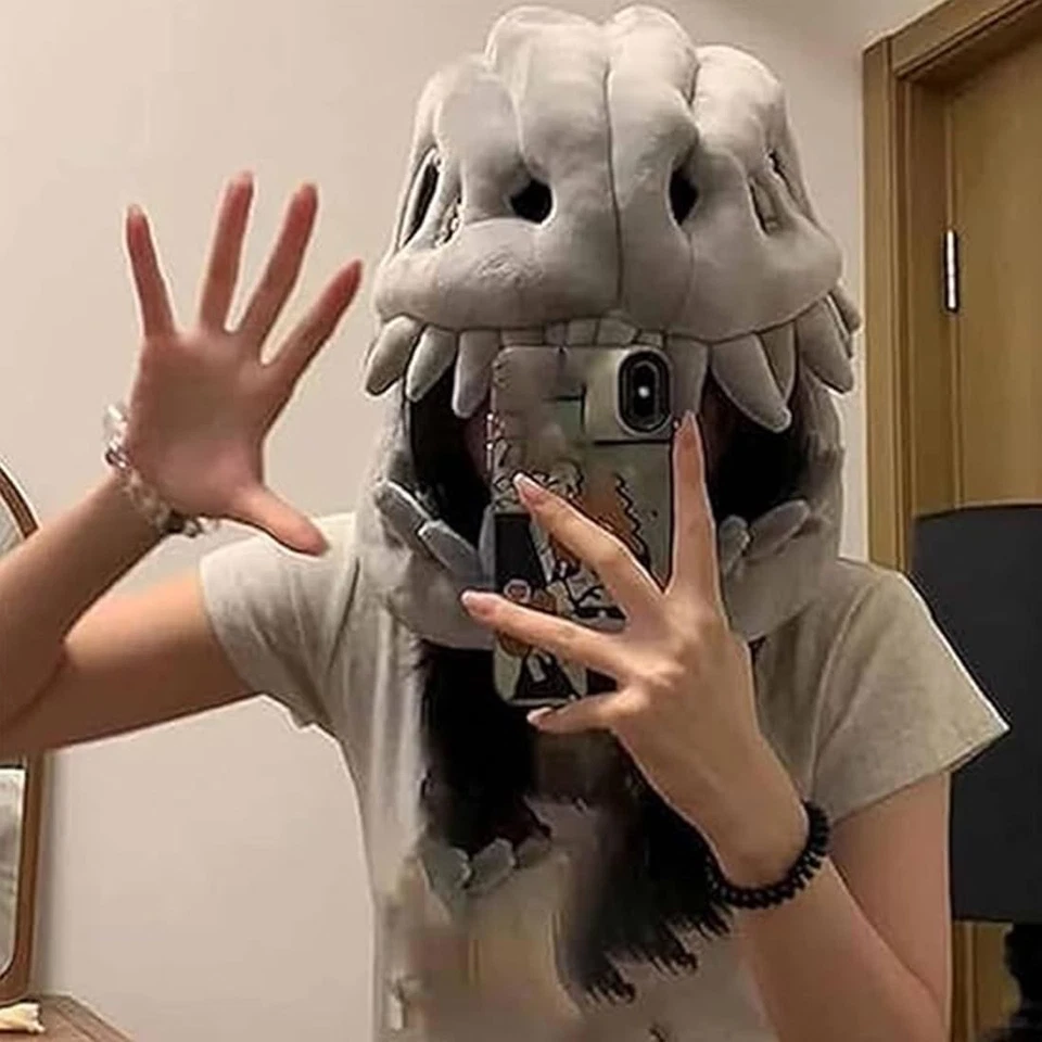 Spinosaurus Plush Dino Outfit Spinesaurus Realistic Dinosaur Costume-3D Skeleton - Image 3 of 4