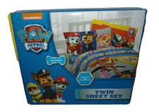 Nickelodeon Paw Patrol 3 Piece Twin Sheet Set Microfiber NWT Chase Rubble Heroes