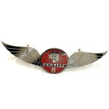 Vintage Pontiac 8 Front Grill Radiator Hood Badge Emblem Brass Customize