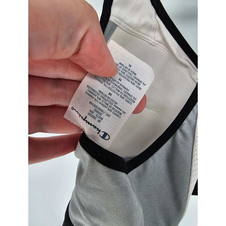 Sujetador deportivo Champion para mujer talla XL ligeramente acolchado impacto medio gris Foto 3 de 3