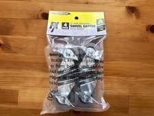 2'' Rubber Swivel Casters Set of 4. Heavy Duty ,Holds Up to 100 LBS Per Caster.
