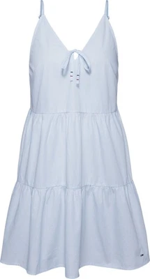 ROBE POPLIN TIERED STRAPPY TOMMY HILFIGER DESTOCKAGE -50 % - Photo 1/3