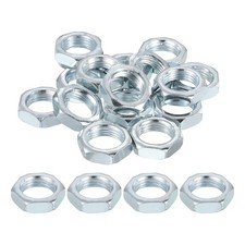 20Pcs M16x1.5x8mm Steel Hex Nuts, Nuts Fasteners, 22mm Width Blue White Zinc