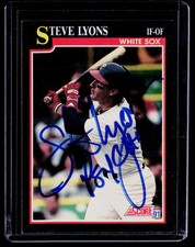 1991 Score #269 Steve Lyons On Card Auto