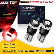 2X AUXITO 12V RED T10 W5W 194 WEDGE DASH 3014 LED Doom CAR LIGHTS BULB GLOBES